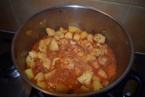 Potato and Chicken Curry finished